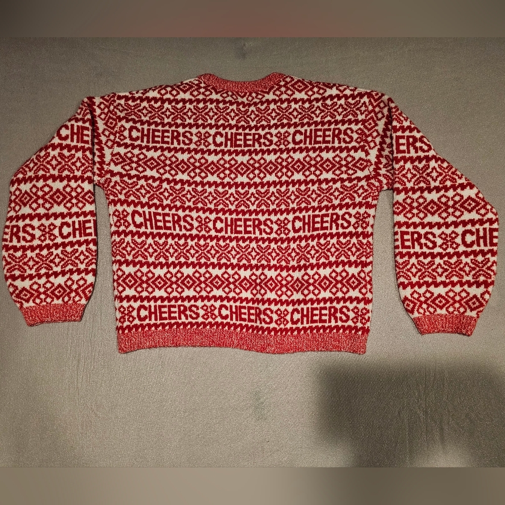 A New Day Red and White Patterned Womens Sweater Size L‎ - Picture 3 of 4